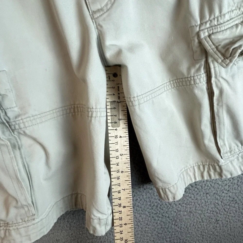 Abercrombie & Fitch Cargo Shorts Men's 30 Khaki Y2K Vintage Preppy Summer Wear